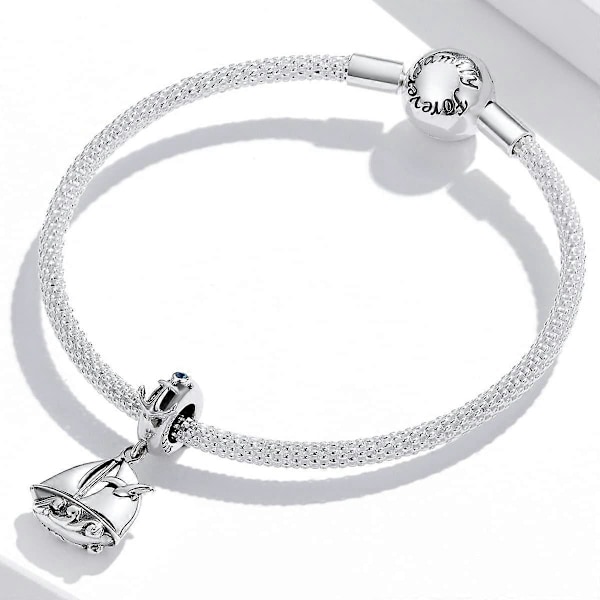 Silver Armband med Berlocker för Flickor, Berlocker för Kvinnor, Hängande Halsband med Berlocker, DIY-Mode Smycken Passar för Pandora Armband