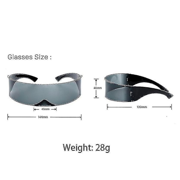 Futuristiska sköld solglasögon Monoblock Cyclops 100% Uv400-ykc