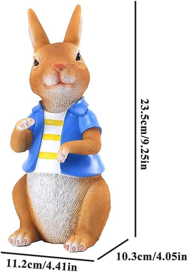 Påskdekorationer Påskhare Statyer Harts Kanin Statyer Figur Figur Prydnad