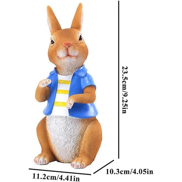 Påskedekorationer Påskehare Statuer Harpiks Kanin Statuer Figur Figur Ornament