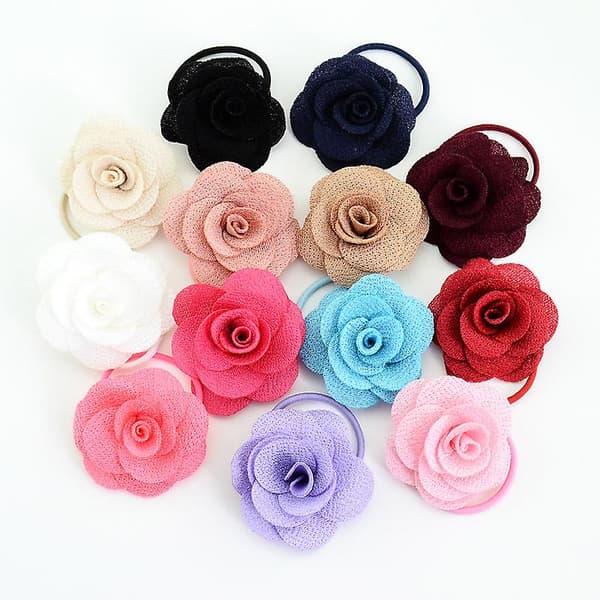 Dww-13 rosette barrettes til børn - tilfældige farver, hårtilbehør til børn, små hårtilbehør til bbs, piger,