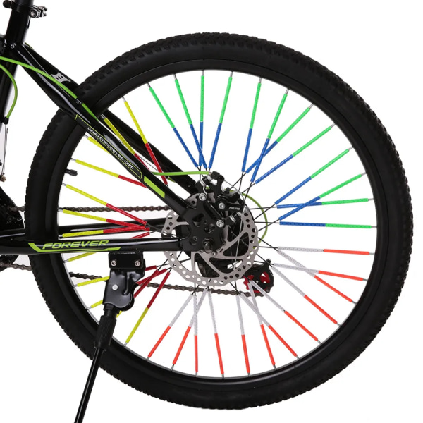 24st Cykelhjul ekerreflektorrör Säker åkande ekerreflektor säkerhetsklämma Hjulreflektorrör Cykeldekorationsljus 75mm