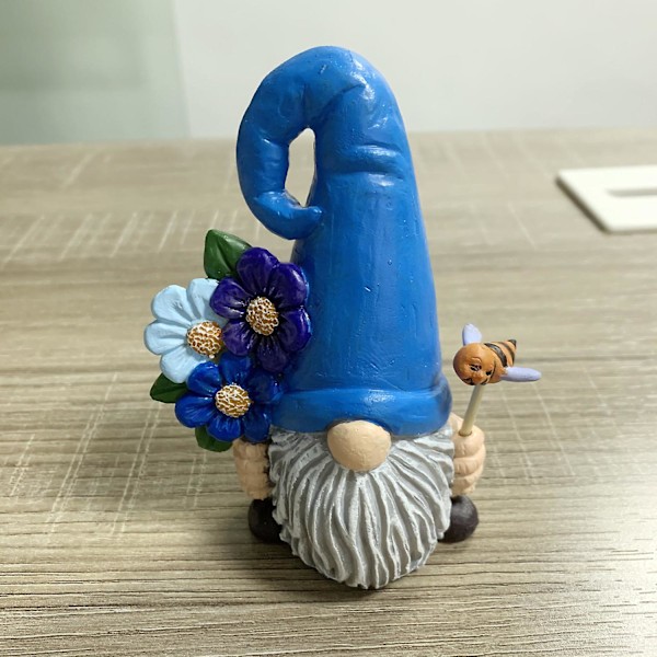 4 tum, 1 st, halloween dekorationer trädgård, stolt tomte regnbåge tomte harts tomte staty