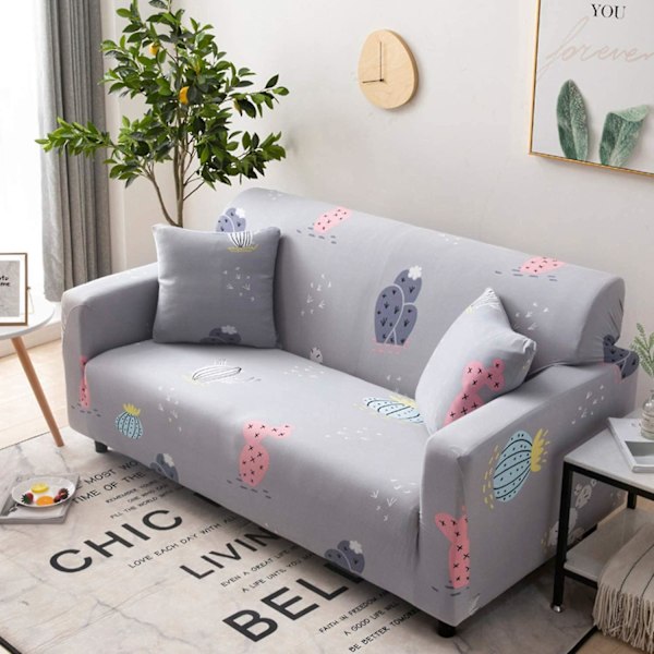 Sofföverdrag 1-sits soffaöverdrag elastiskt mjukt tyg 1-sits