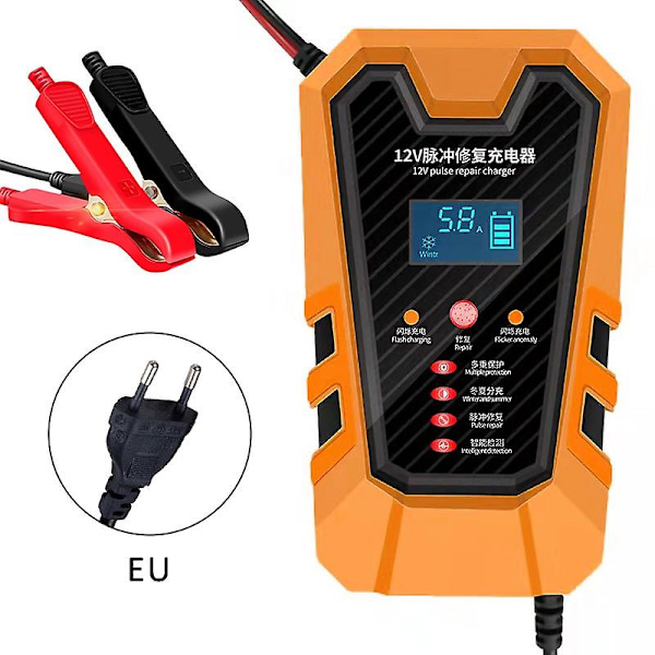 Bilbatterilader 12v 6a Motorsykkel Batterilader Intelligent Reparation Batteri 12v Lader Diagnostisk Verktøy Biler Rask Batterilader 12v Bilbatteri