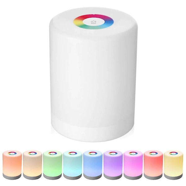 Uppladdningsbar smart led touch control nattlampa induktion dimmer intelligent sänglampa bärbar lampa dimbar rgb färgbyte