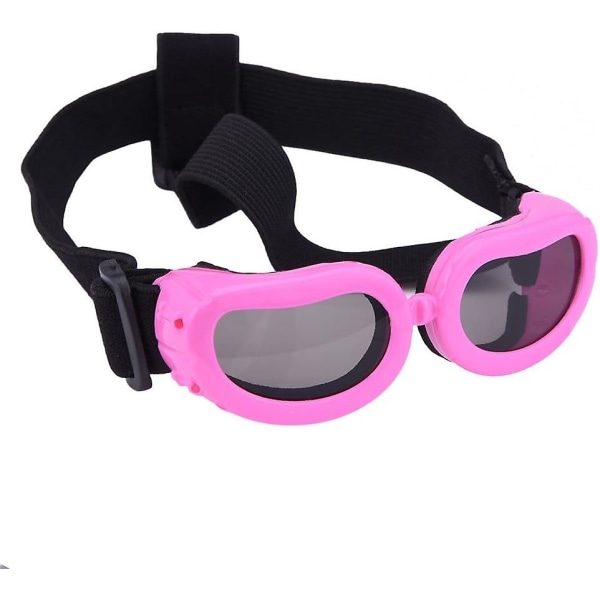 Utomhussolglasögon för hund och katt, UV-beständiga, vattentäta, vindtäta och anti-imsolglasögon, rosa små husdjur