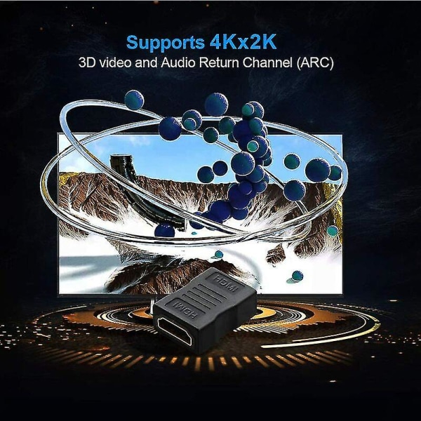 2023, hdmi hona till hona adapter, 2-pack höghastighets 4k & 3d HDMI kopplingsförlängare för Roku Tv Ps3/ps4 och utöka dina HDMI-enheter