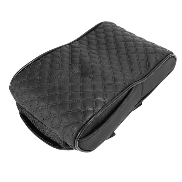 Bil Armstöd Box Mattor Memory Foam Fordon Armstöd Box Kuddar Läder Konsolskydd Styling Interiör（svart）