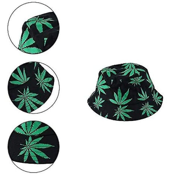 Unisex Solhat Buet Hat Hamp Mønster Hat Hovedomkreds Omkring 58cm