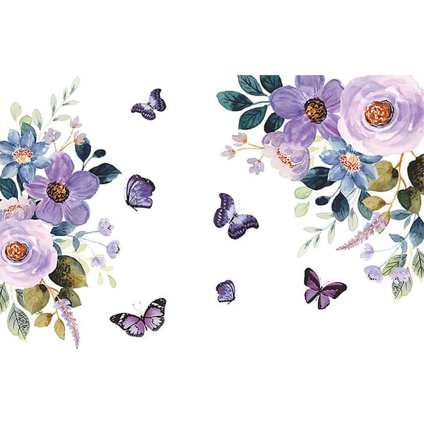 Vacker blomväggdekal, Dekorativ väggdekal för vardagsrum sovrum