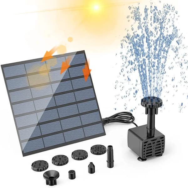 Solcells driven dammpump, fontänpump, vattenfunktionspump, 11cm*11cm
