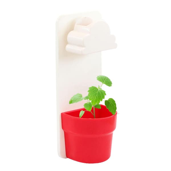 Regnig blomkruka väggmonterade hängande planter med moln duschvattning（Rosa）