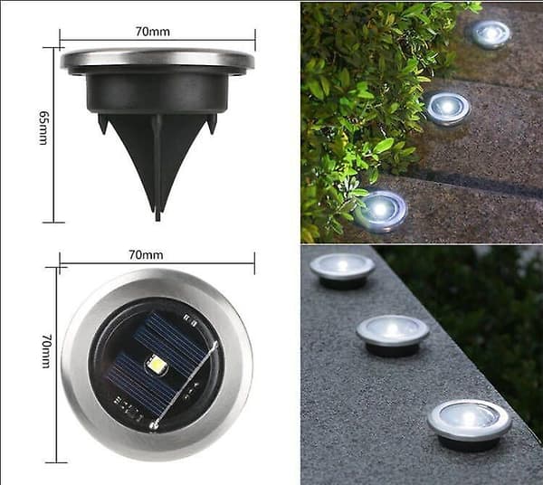 Set med 10 solskivor med LED-trädgårdsstrålkastare för plantering