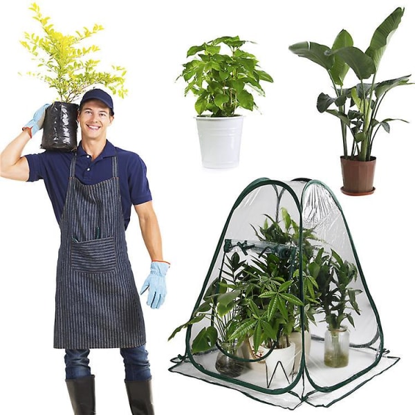 Mini pop-up plantering växthus, inomhus och utomhus PVC växthus cover, liten portabel trädgårdsbod - 70 X 70 X 80 cm