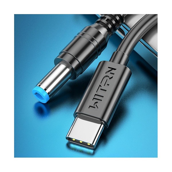 USB C-tyypin C PD - 15 V:n virtalähdekäapeli langattomalle reitittimelle, kannettavalle tietokoneelle, kaiuttimelle, CCTV-kameralle, DVR:lle 1,2 m (musta)