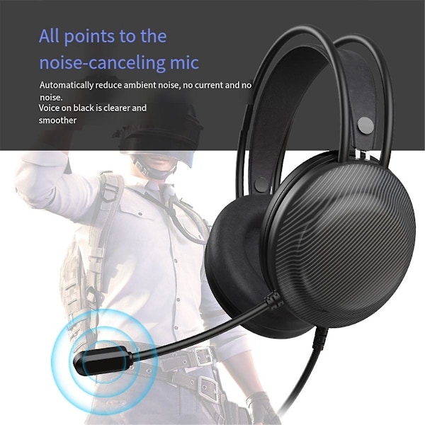 Bluetooth-headset G30-B kablet gaming-headset med lys, 7.1 Bluetooth-headset med dobbelt støjreduktion (som vist)