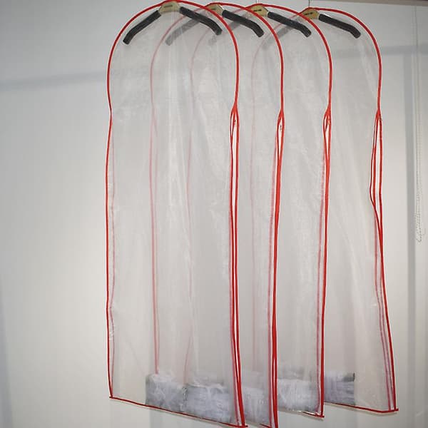 Set med 5 klädskydd transparent 180*58*9cm