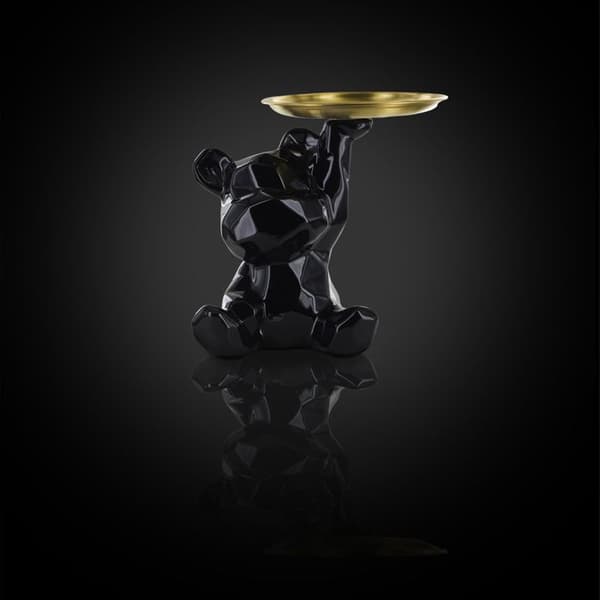 Statue - Home Deco Factory - Bamse - Nipsbakke - Sort
