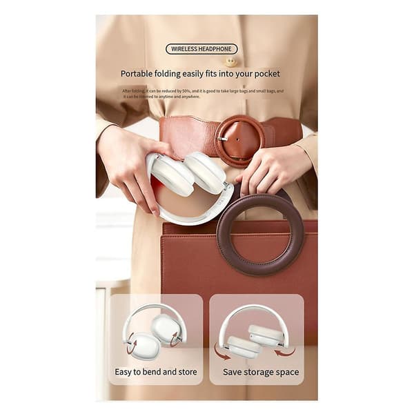 Trådlöst headset Bluetooth-typ spelheadset stort kraftheadset med spelspecifik pluggmikrofon, D (sjöblå)