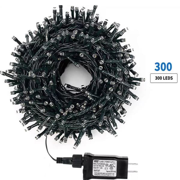 Julepynt 24V Udendørs 30M 300 LED Batterier Boligindretning Fester Bryllupper
