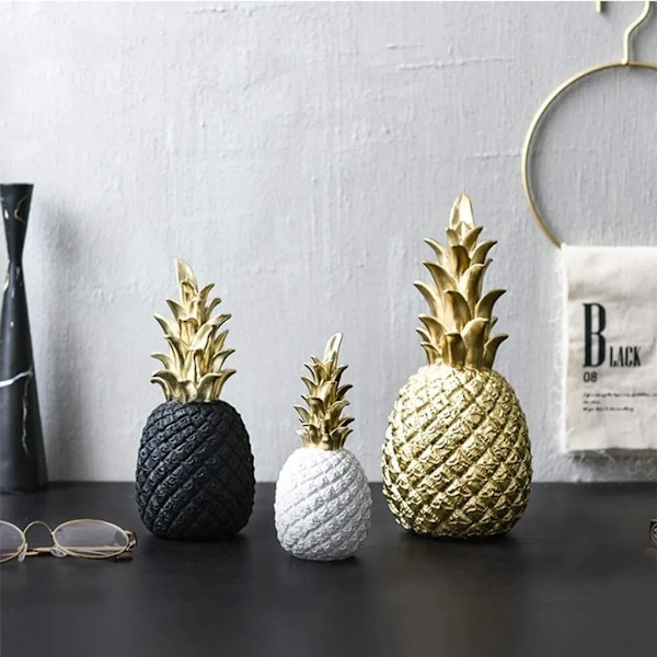 Rumsdekoration, Ananas Prydnad för Bord Restaurang Bröllopsfest, Vit Medium