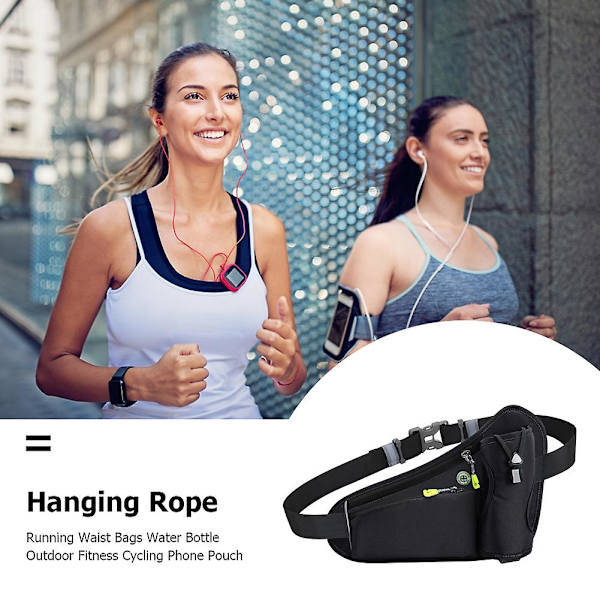 Löparbältesväskor Sport Cykel Telefonväska för Kvinnor Män Vattentät Vattenflaskhållare Utomhus Resebälte Fanny Packs