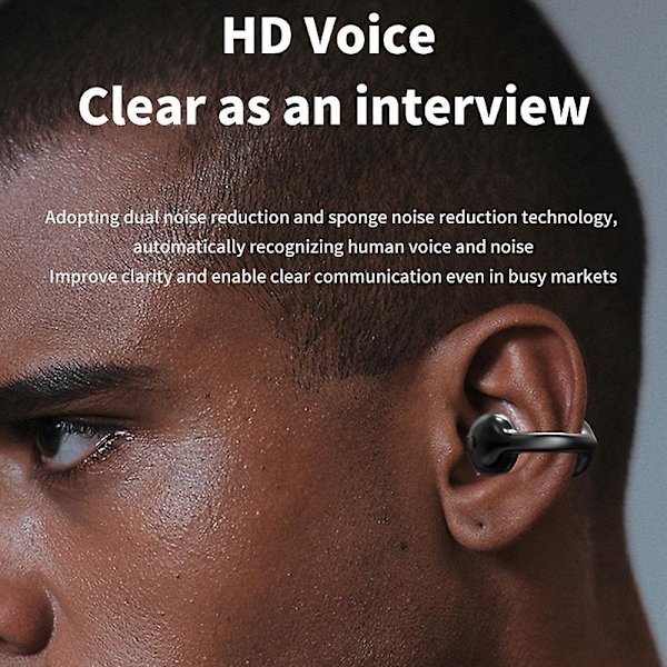 Kivuton käyttää yhden korvan korvaklipsikuuloke avoin korva ei korvassa Bluetooth 5.3 urheilukuulokkeet mikrofonilla melunvaimennus Hifi-ääni korvakoukut