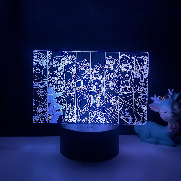 3D illusjonslampe Anime JoJo's Bizarre Adventure Ni