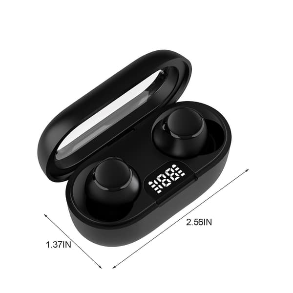 Trådlösa Bluetooth-hörlurar, intelligent digital display, minilätta hörlurar