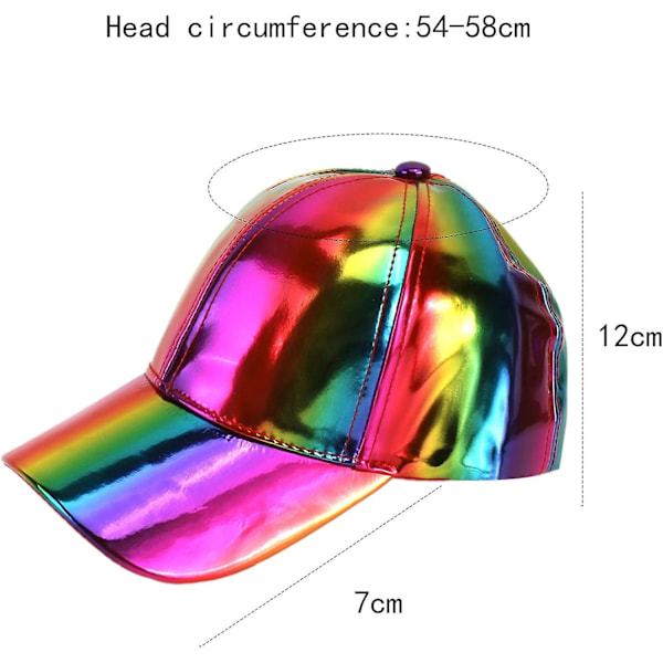 Fast shopping LABANCA Glitter Sequin Baseball Cap Hat Säädettävä Mesh Caps Baseball Party Hat Naisille ja Tytöille（Medium-Large，06371rainbow）