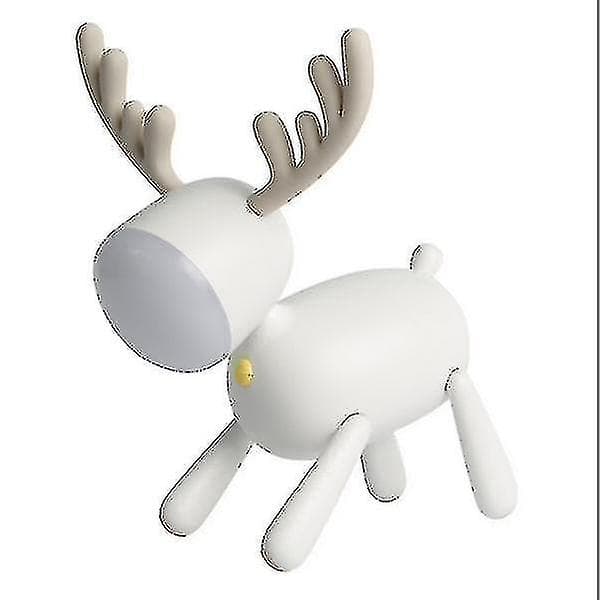 Nattlys Ambient belysning LED hjortlys Barn bordlampe Hvit