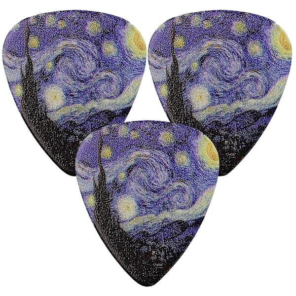 3 st gitarrplektrum akustisk gitarr fingerplektrum triangel gitarrplektrum ukuleleplektrum（2,9X2,6cm，som visas）