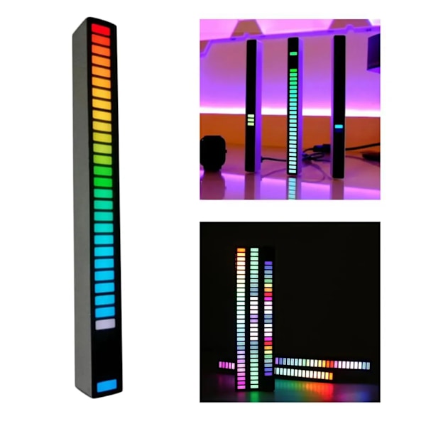 RGB LED-ljusljudkontroll Pickup Rhythm Light Bil och hem Musik Ljus Färgglad Ljusrör Energisparlampa