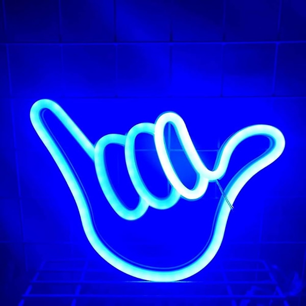 Neon skyltar LED-lampor batteridrivna eller USB-drivna Great Finger Shape Neon