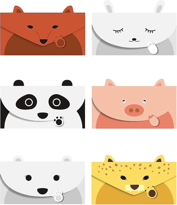 Sött Härligt Djur Tecknad Design Brevpapper