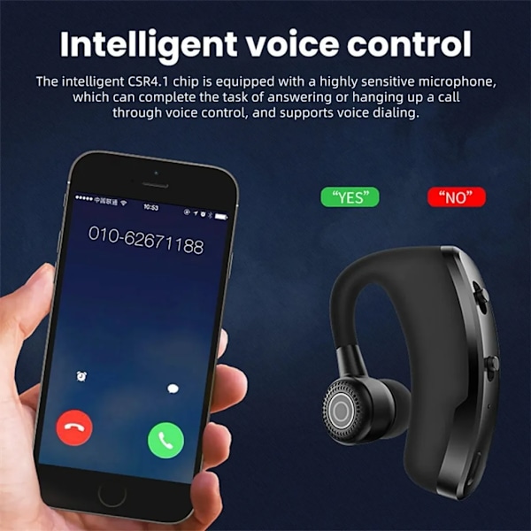 Bluetooth-hodetelefoner Håndfri trådløst headset Støyreduserende hodetelefoner