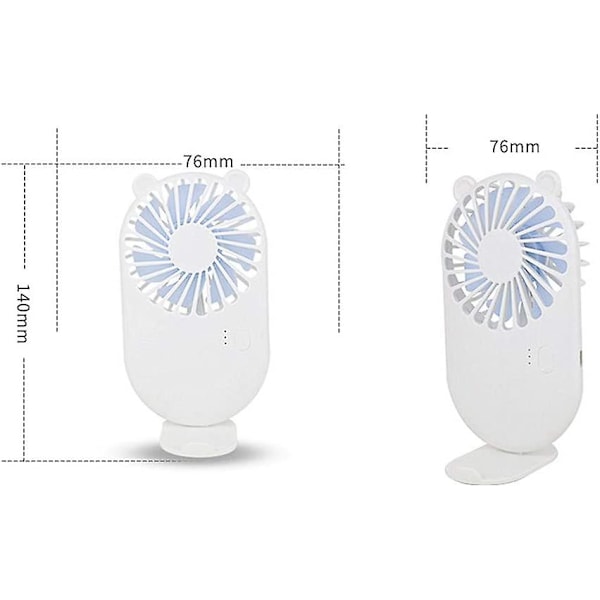 Mini håndholdt USB-vifte (hvit)