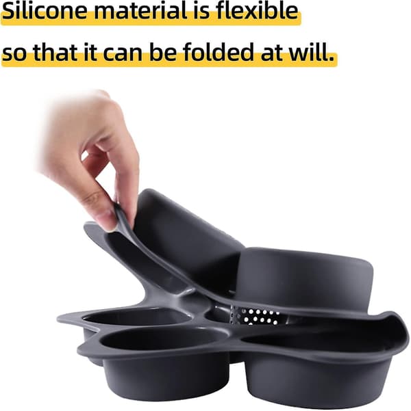 Silikonform för hamburgerbröd, 7 hålrumsform, non-stick bakform, lätt att ta ur