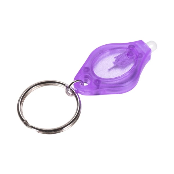 10st Mini Bärbar UV LED Light Torch Nyckelring, UV Mini Nyckelring Super Bright Key Ring Light Ficklampa Valuta Passdetektor
