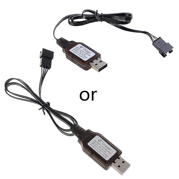7.4v (3.7v X2) Oplader Sm-4p Reverse 2s Lipo Batteri Rc Legetøj Stik Indgang Usb Oplader Rc Bil Båd Usb Opladningskabel