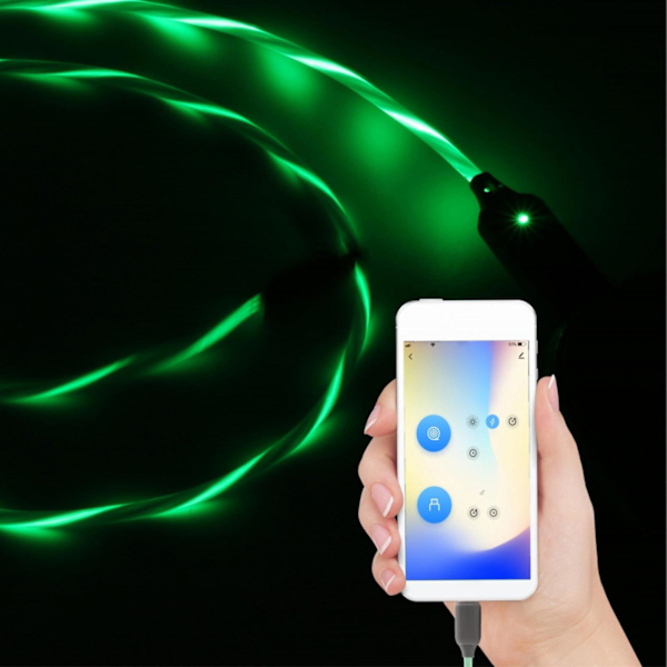 Graffiti Smart Marquee Lamp Laddningskabel, Mobiltelefon Kontroll RGB Emission Streamer Typ-C/Micro USB Datakabel