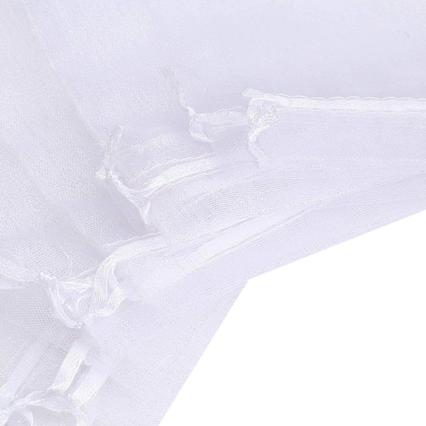 100 stk. Organza gaveposer med snørelukning 6,7 x 9 tommer til fest, bryllup, rejse og gaver
