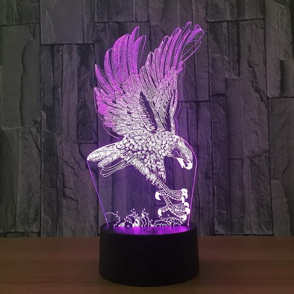 Bedrägeri av Acsergery Optical 3d Eagle Luminous 16-färgad Annan Fjärrkontroll Usb Ström