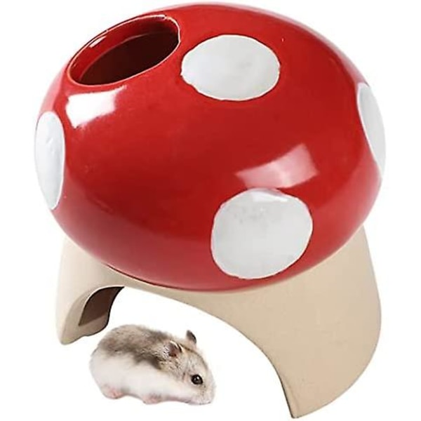 Yoitea Liten Djurgömma Keramik - Vindsäker Söt Kylande Modern Hamstersäng Grotta Hamsterhus Tecknad Gömställe Syrisk Husdjur Gerbil Chinchilla