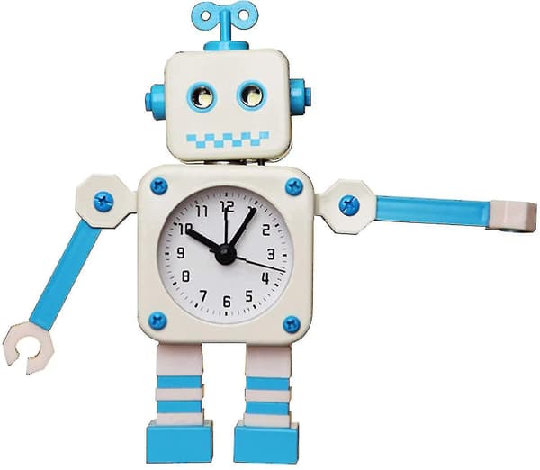 Robotformet vækkeur julegave børnegave (GUL)