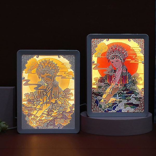 2024 Väggstrålkastare Nattljus 3d Pappersutskärning Nattljus Usb Power Up Mood Light Dekorativ Skrivbord