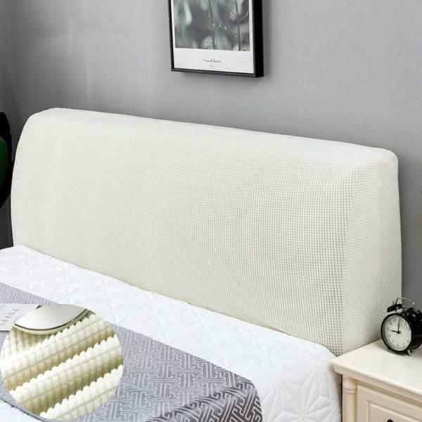 Hodegjerdedeksel, oppblåsbart sengegavldeksel, vanlig deksel, elastisk støvdeksel for polstret sengegavl 110-130 cm (hvit) - Bli rik