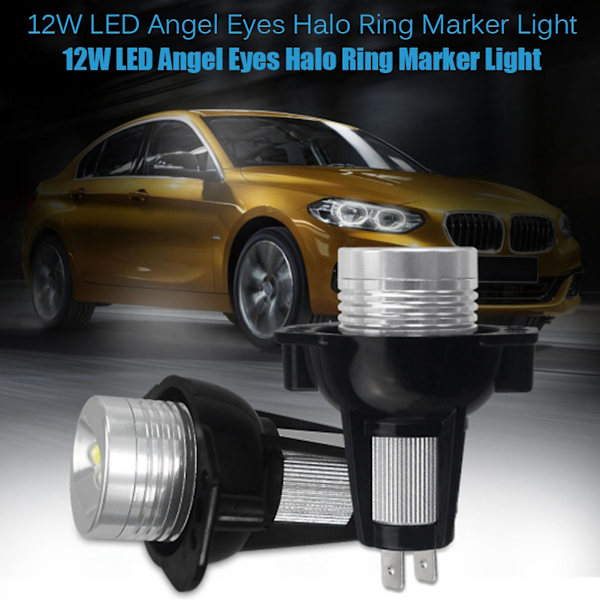 12W LED Angel Eyes Halo Ring Marker Light för E90 E91 Auto Lamps (2 st)