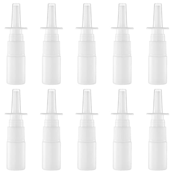 20 st nässprayflaskor dimsprayflaskor tomma reseförpackningar plastsprayflaskor (10 ml) (vit)